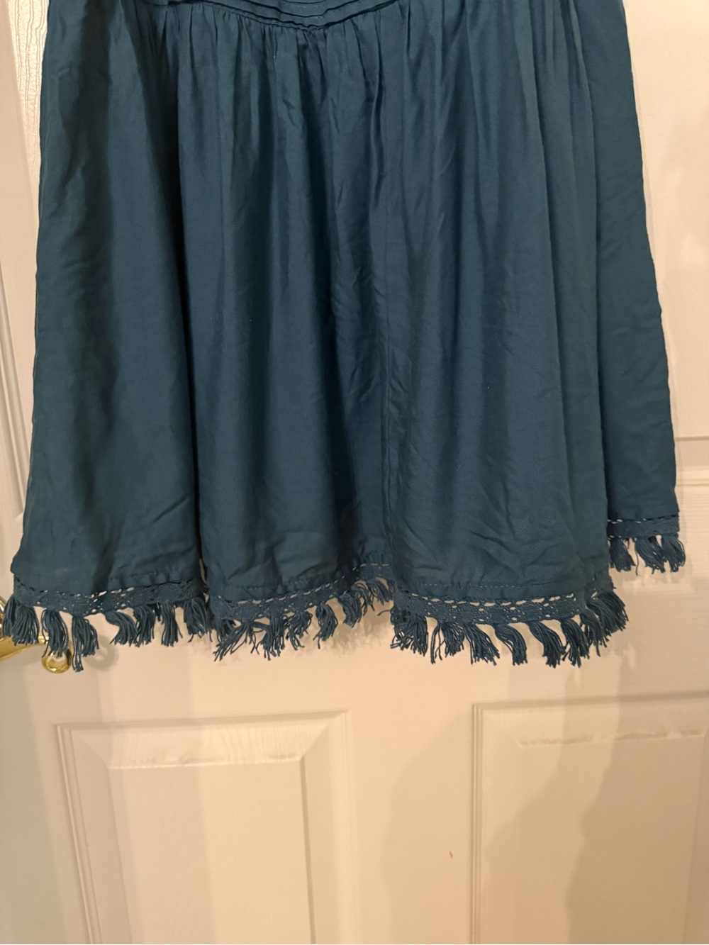 Floreat Teal Blue Pleated Bodice Dress - Picture 3 of 6